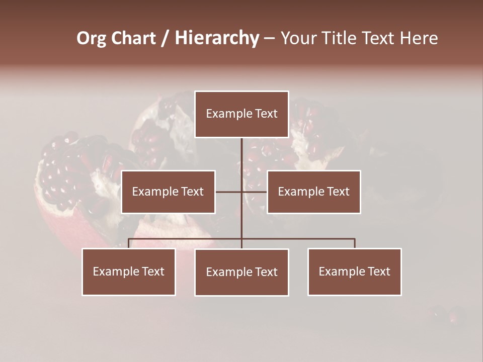 Gorgeous Broken Pomegranate In Holland's Style Laying On The Craft Paper PowerPoint Template