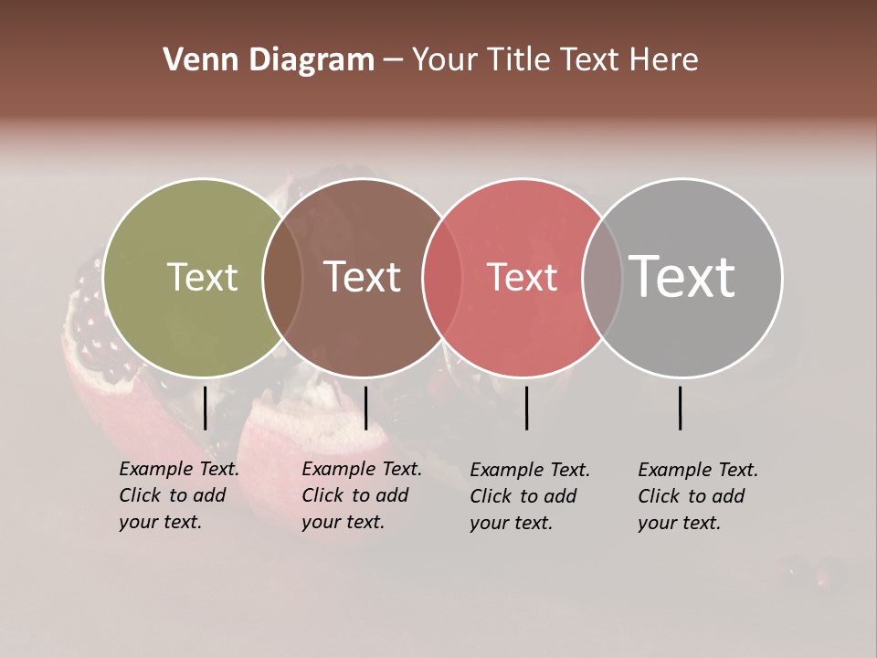 Gorgeous Broken Pomegranate In Holland's Style Laying On The Craft Paper PowerPoint Template