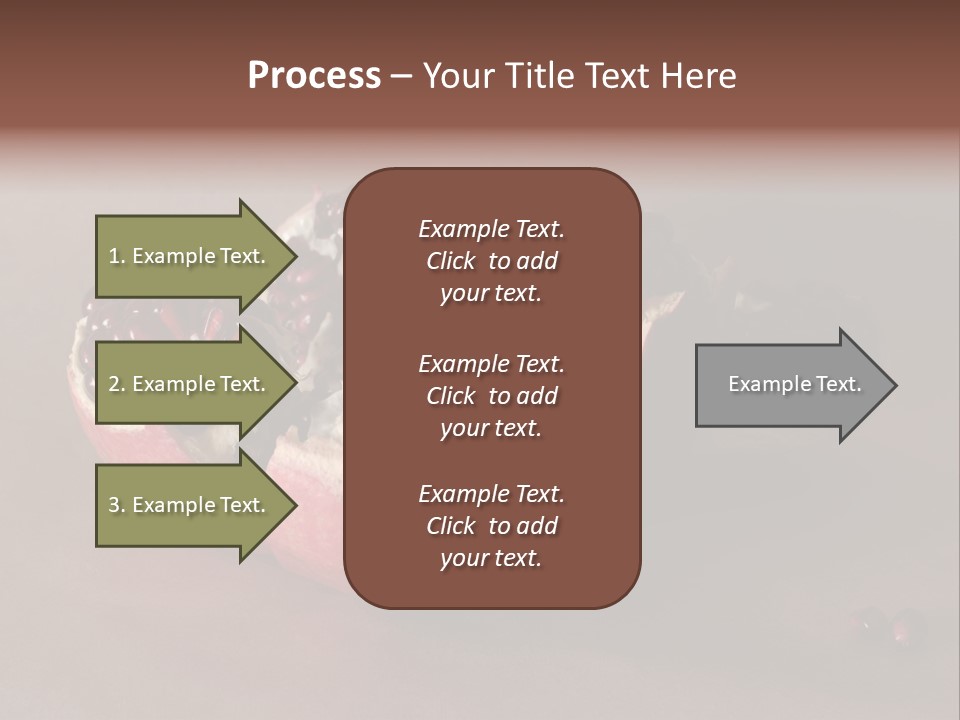 Gorgeous Broken Pomegranate In Holland's Style Laying On The Craft Paper PowerPoint Template