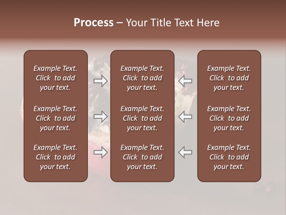 Gorgeous Broken Pomegranate In Holland's Style Laying On The Craft Paper PowerPoint Template