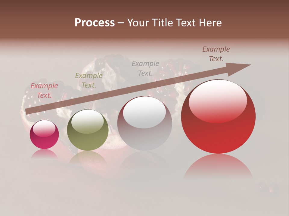 Gorgeous Broken Pomegranate In Holland's Style Laying On The Craft Paper PowerPoint Template