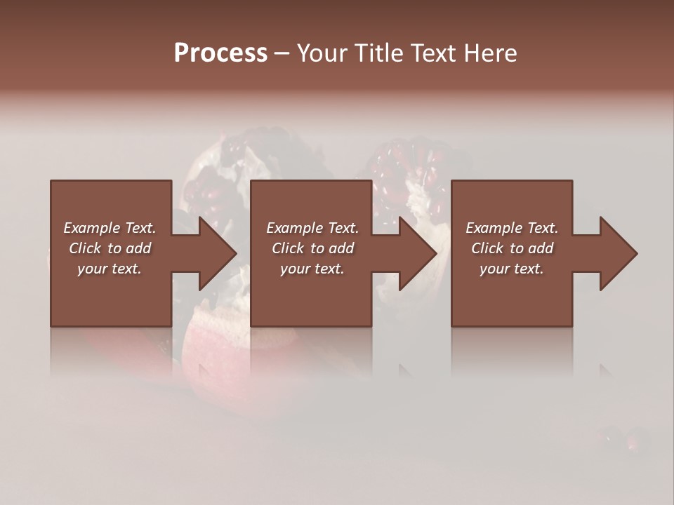 Gorgeous Broken Pomegranate In Holland's Style Laying On The Craft Paper PowerPoint Template