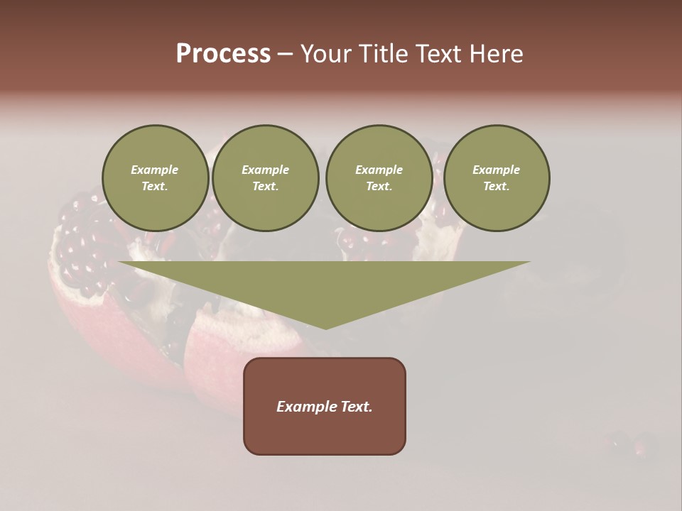 Gorgeous Broken Pomegranate In Holland's Style Laying On The Craft Paper PowerPoint Template