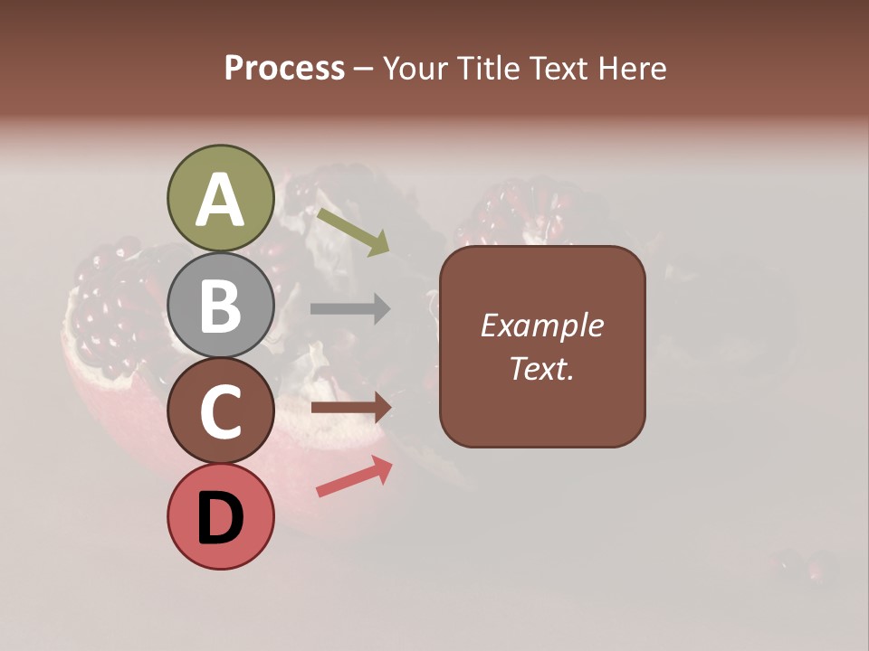 Gorgeous Broken Pomegranate In Holland's Style Laying On The Craft Paper PowerPoint Template