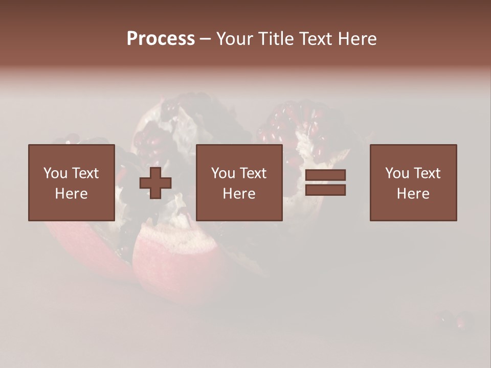 Gorgeous Broken Pomegranate In Holland's Style Laying On The Craft Paper PowerPoint Template