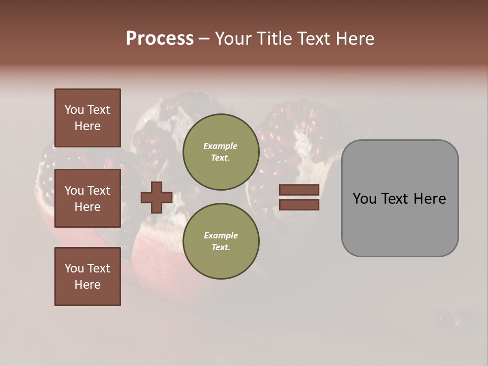 Gorgeous Broken Pomegranate In Holland's Style Laying On The Craft Paper PowerPoint Template