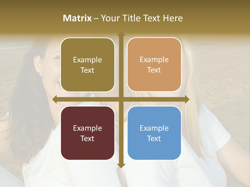 Girlfriends On The Beach PowerPoint Template