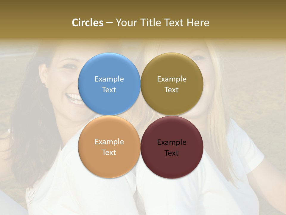 Girlfriends On The Beach PowerPoint Template