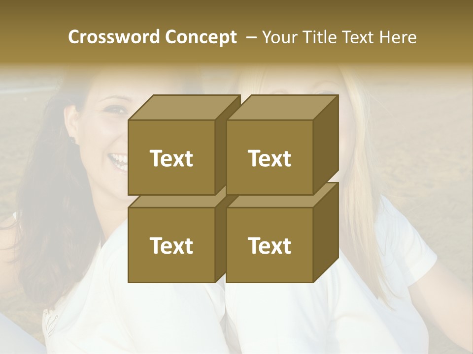 Girlfriends On The Beach PowerPoint Template