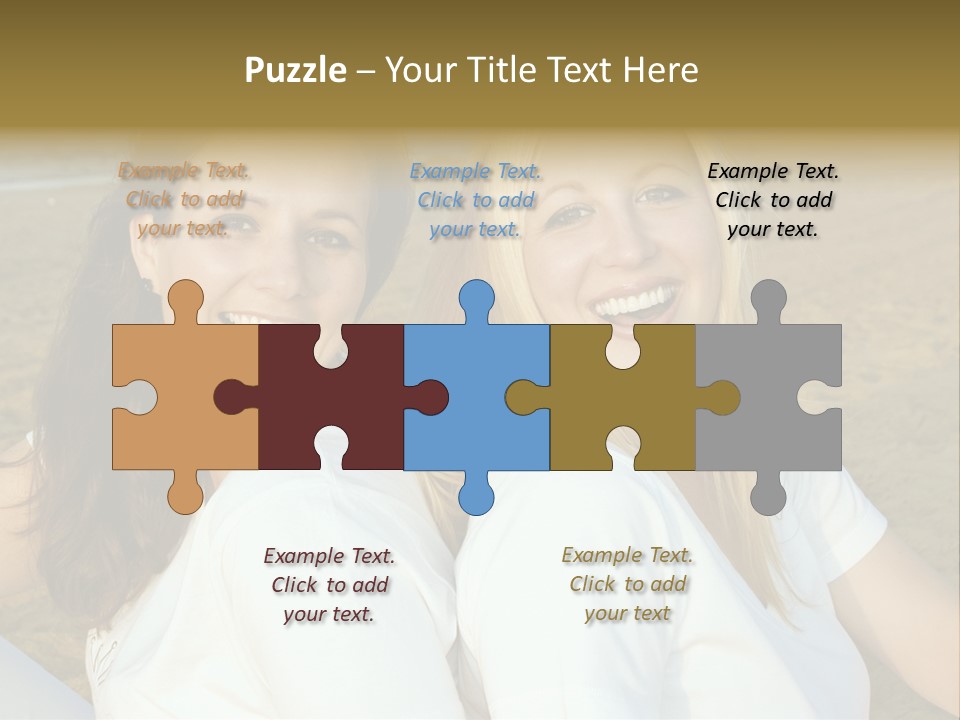 Girlfriends On The Beach PowerPoint Template