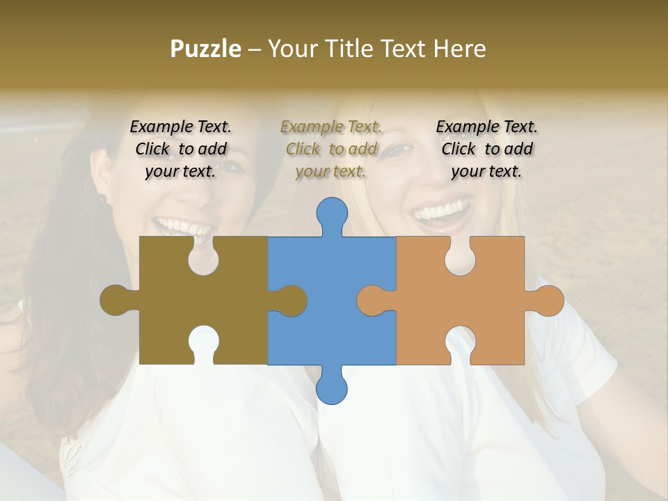 Girlfriends On The Beach PowerPoint Template