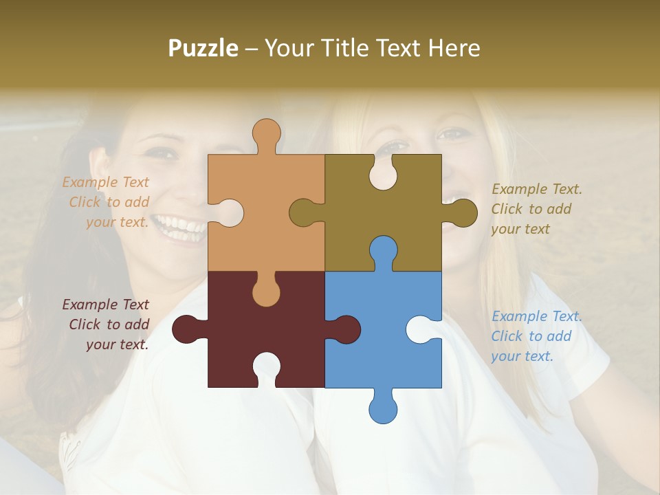 Girlfriends On The Beach PowerPoint Template