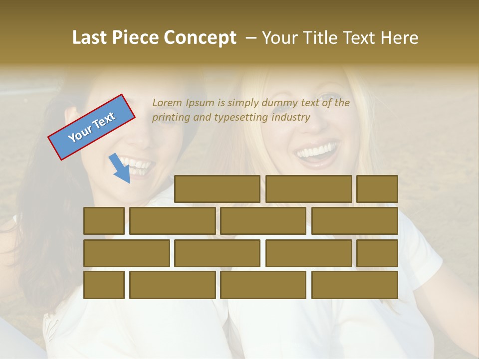 Girlfriends On The Beach PowerPoint Template