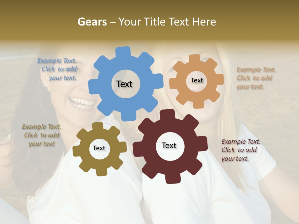 Girlfriends On The Beach PowerPoint Template