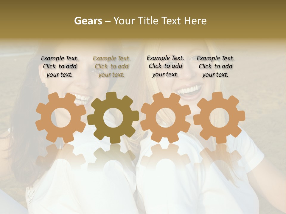 Girlfriends On The Beach PowerPoint Template