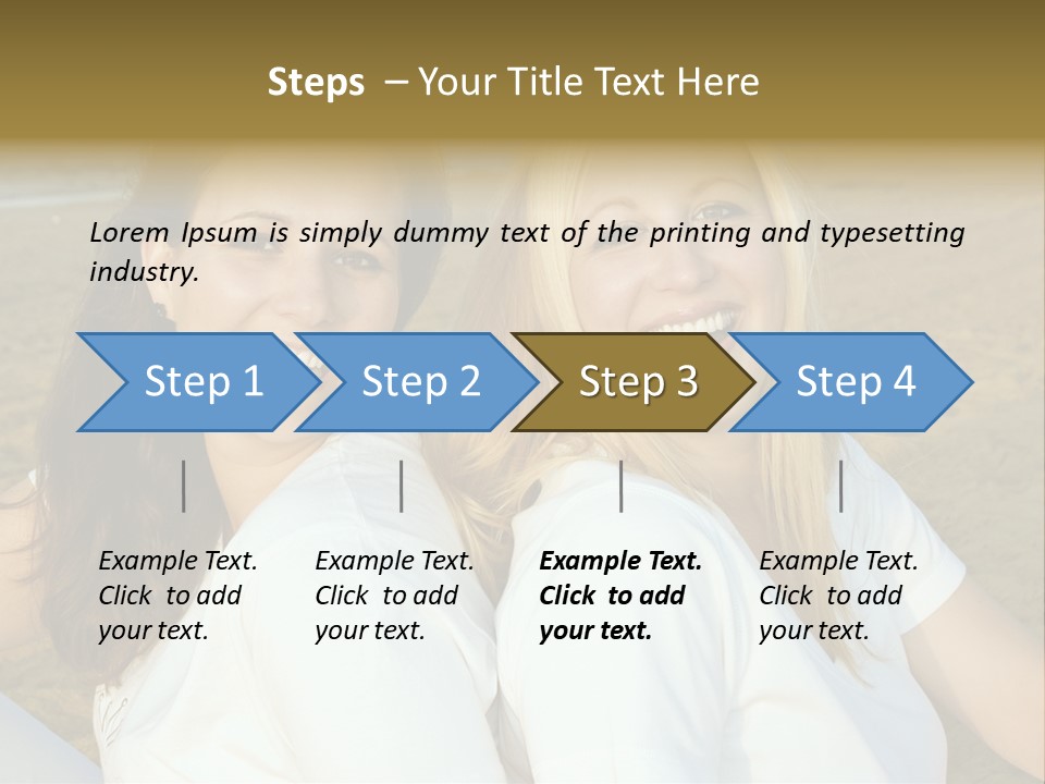 Girlfriends On The Beach PowerPoint Template