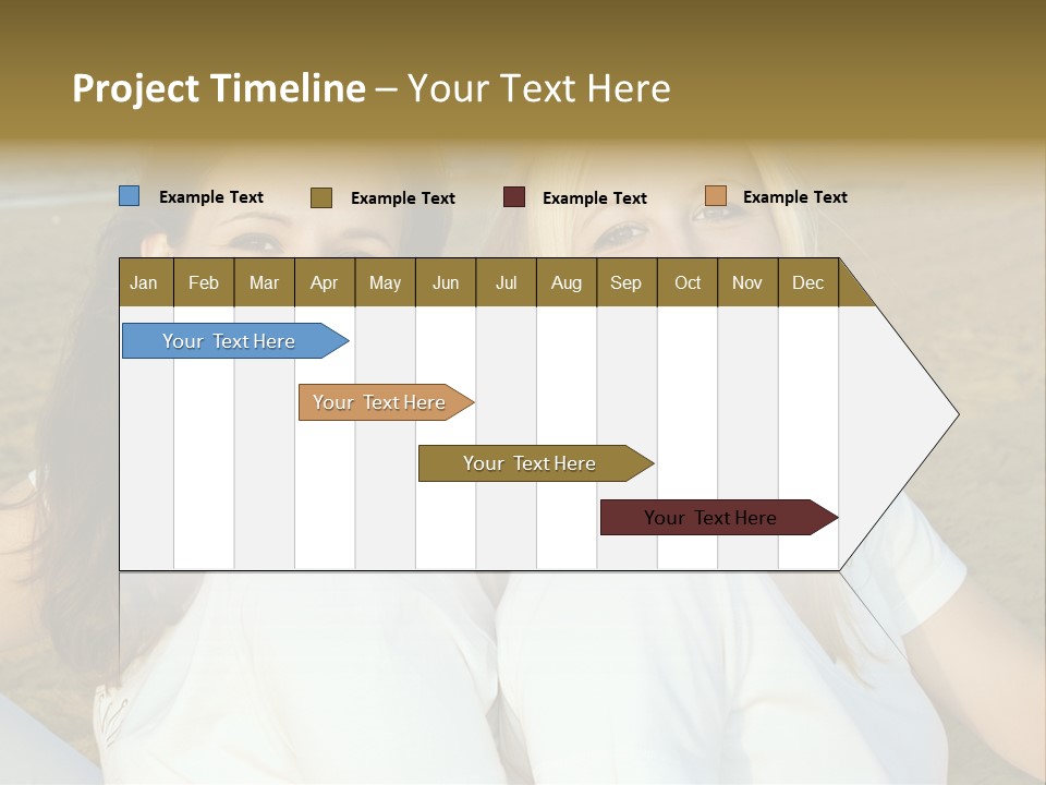 Girlfriends On The Beach PowerPoint Template