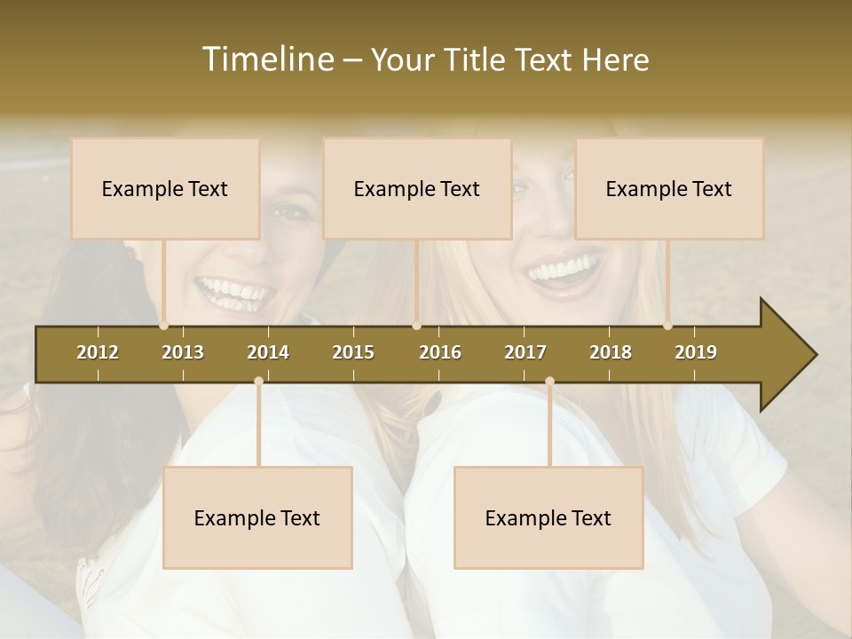 Girlfriends On The Beach PowerPoint Template