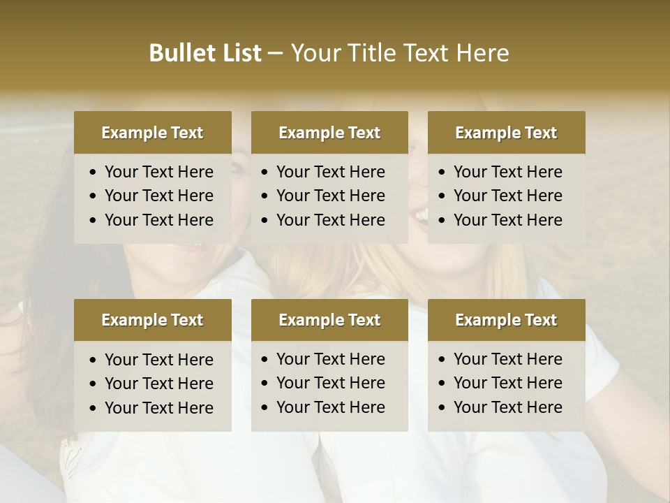 Girlfriends On The Beach PowerPoint Template