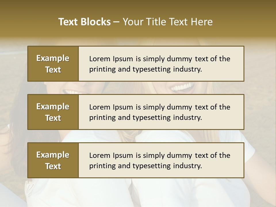 Girlfriends On The Beach PowerPoint Template