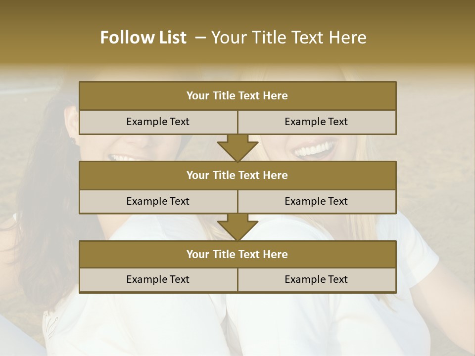 Girlfriends On The Beach PowerPoint Template