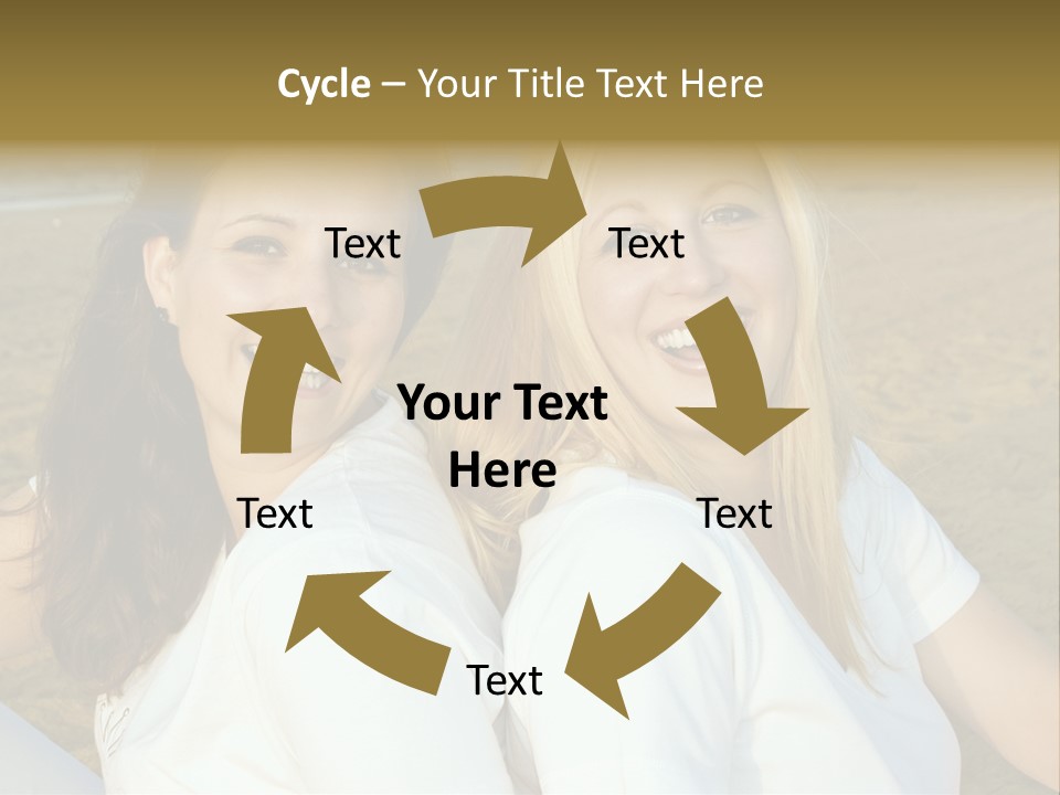 Girlfriends On The Beach PowerPoint Template