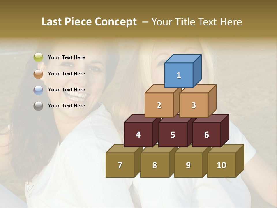 Girlfriends On The Beach PowerPoint Template