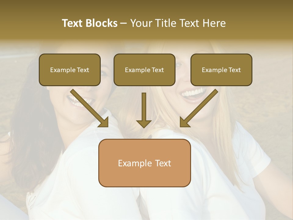 Girlfriends On The Beach PowerPoint Template