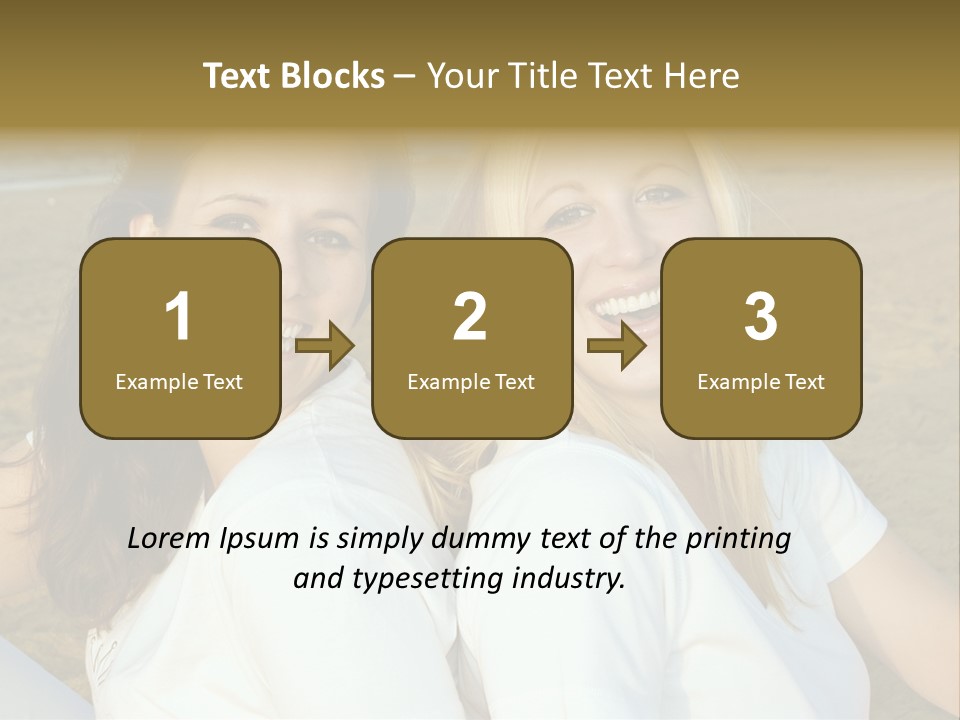 Girlfriends On The Beach PowerPoint Template