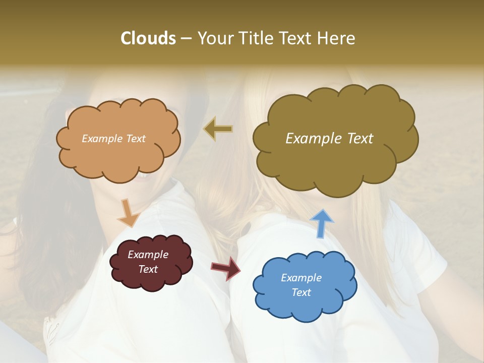 Girlfriends On The Beach PowerPoint Template