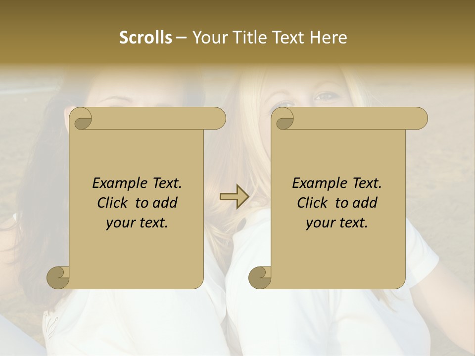 Girlfriends On The Beach PowerPoint Template