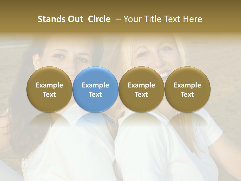 Girlfriends On The Beach PowerPoint Template