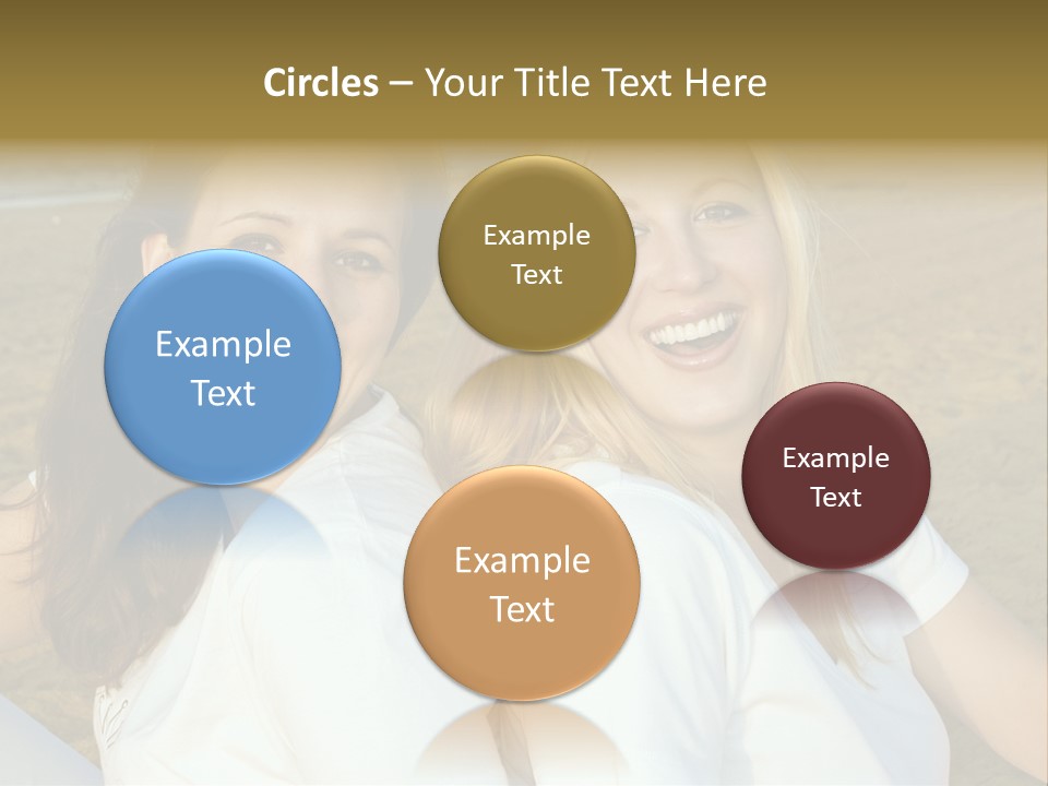 Girlfriends On The Beach PowerPoint Template