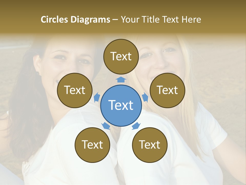 Girlfriends On The Beach PowerPoint Template