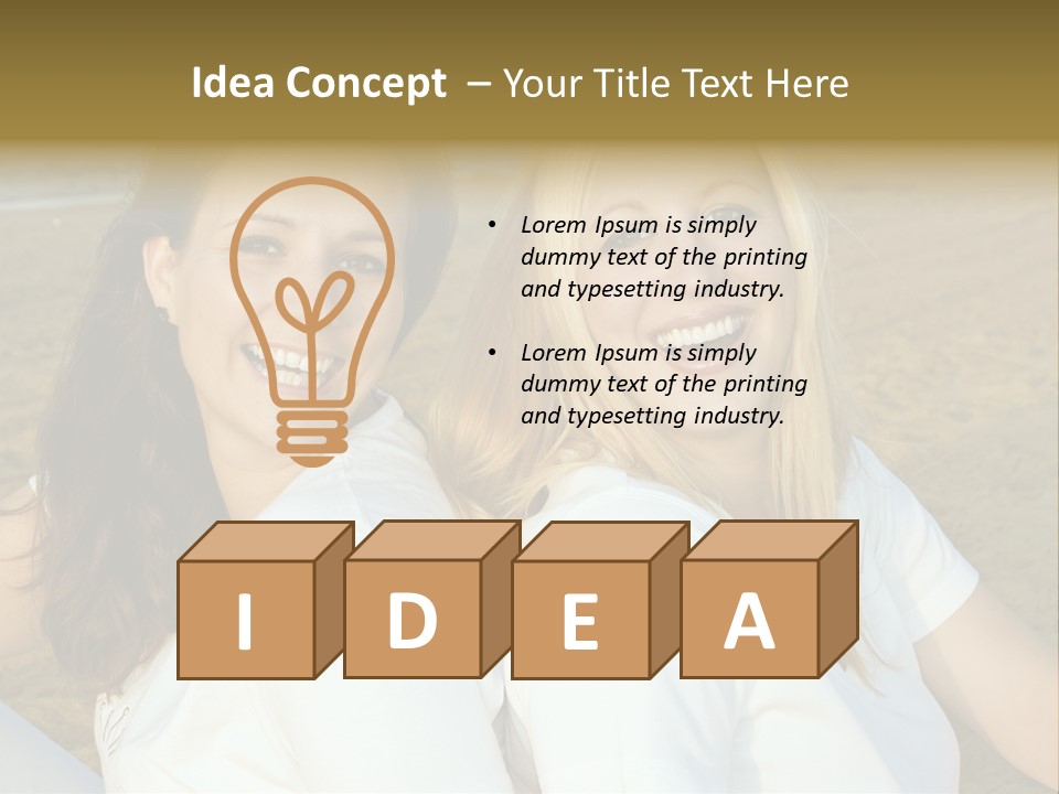 Girlfriends On The Beach PowerPoint Template