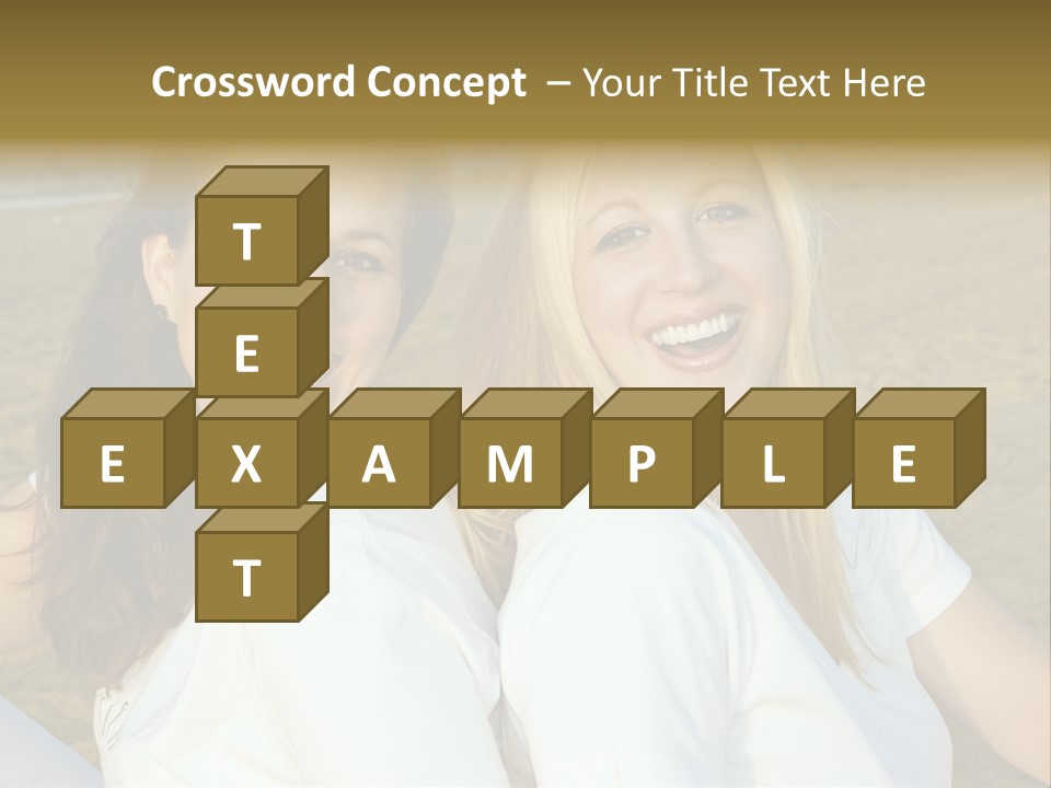 Girlfriends On The Beach PowerPoint Template