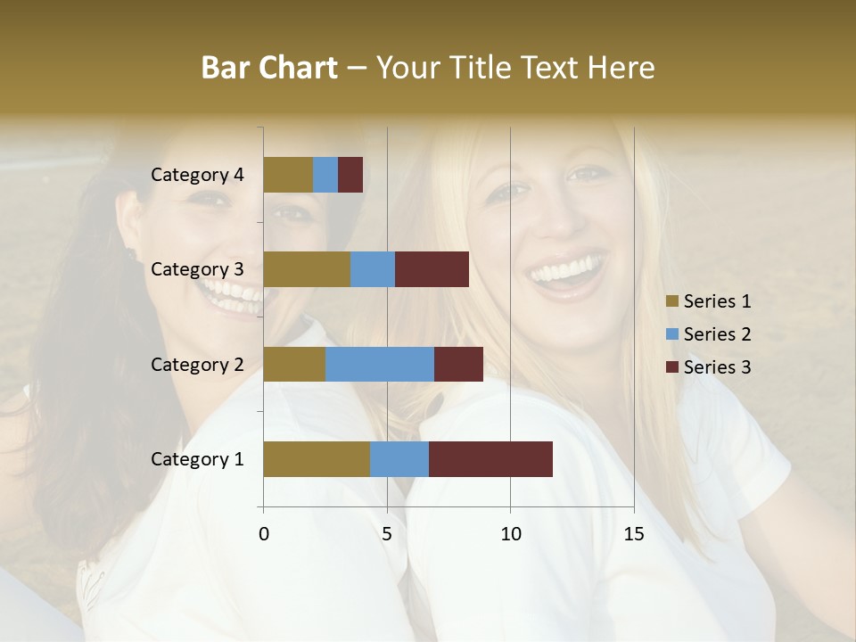 Girlfriends On The Beach PowerPoint Template