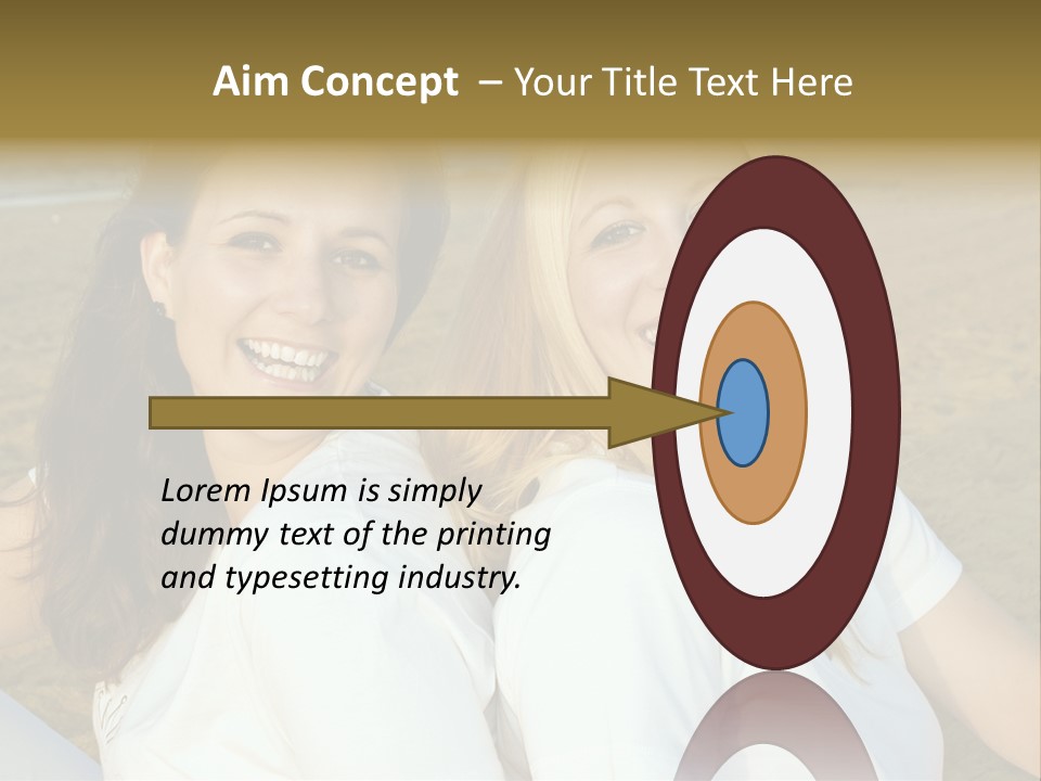 Girlfriends On The Beach PowerPoint Template