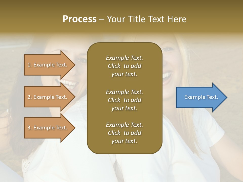Girlfriends On The Beach PowerPoint Template