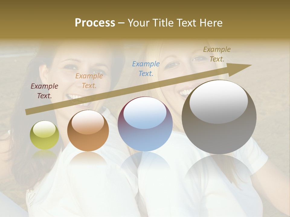 Girlfriends On The Beach PowerPoint Template