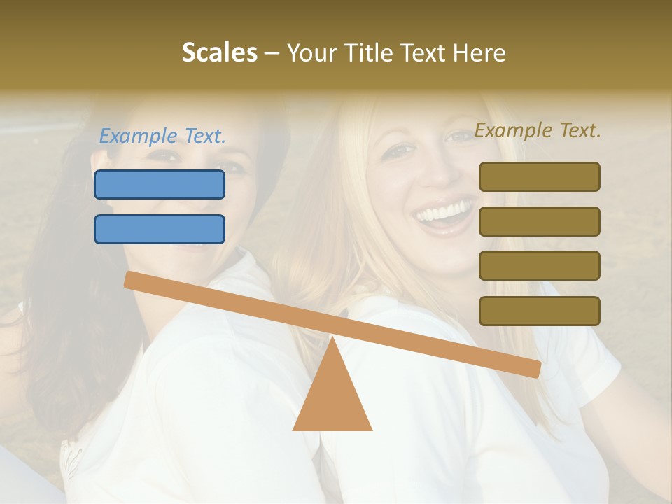 Girlfriends On The Beach PowerPoint Template