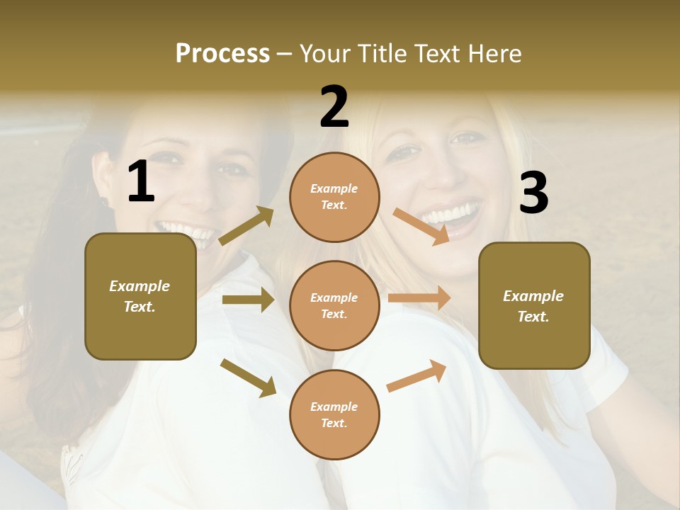 Girlfriends On The Beach PowerPoint Template