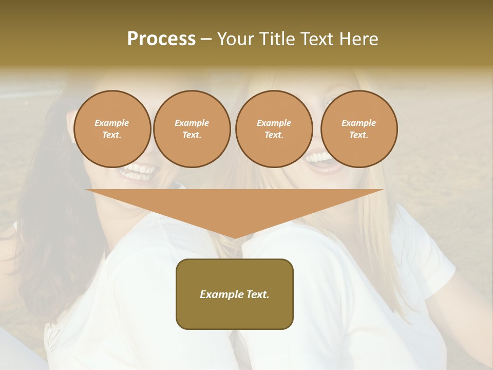 Girlfriends On The Beach PowerPoint Template