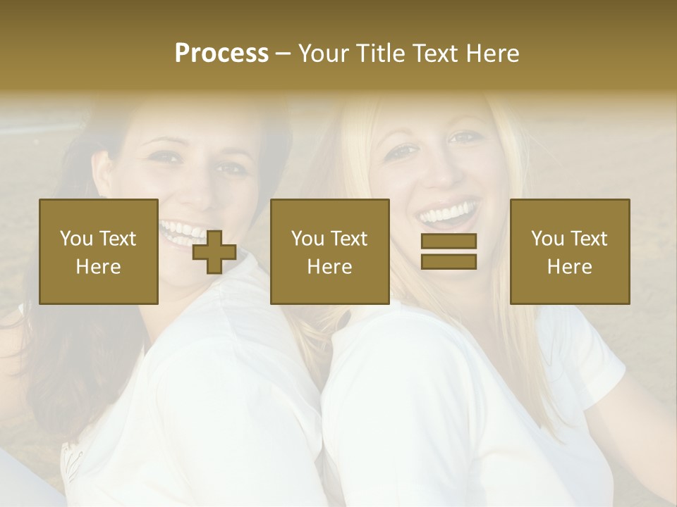 Girlfriends On The Beach PowerPoint Template