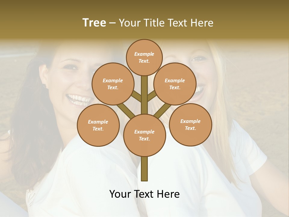 Girlfriends On The Beach PowerPoint Template