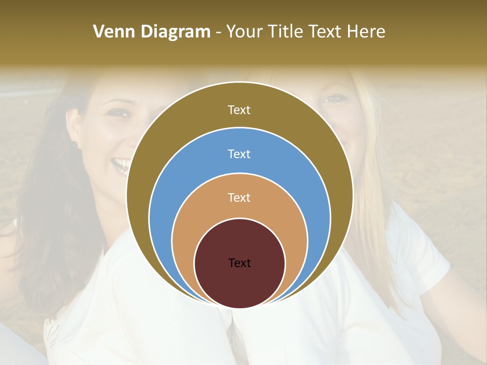 Girlfriends On The Beach PowerPoint Template