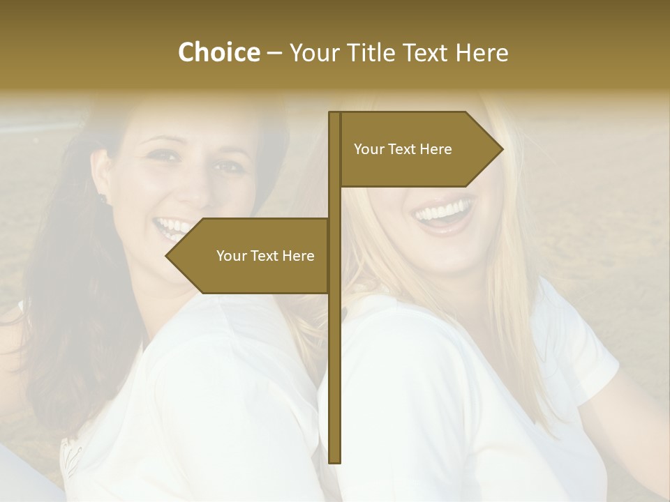 Girlfriends On The Beach PowerPoint Template