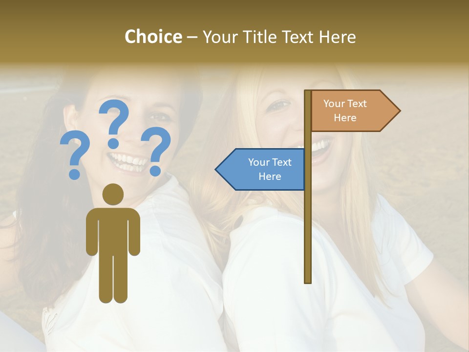 Girlfriends On The Beach PowerPoint Template