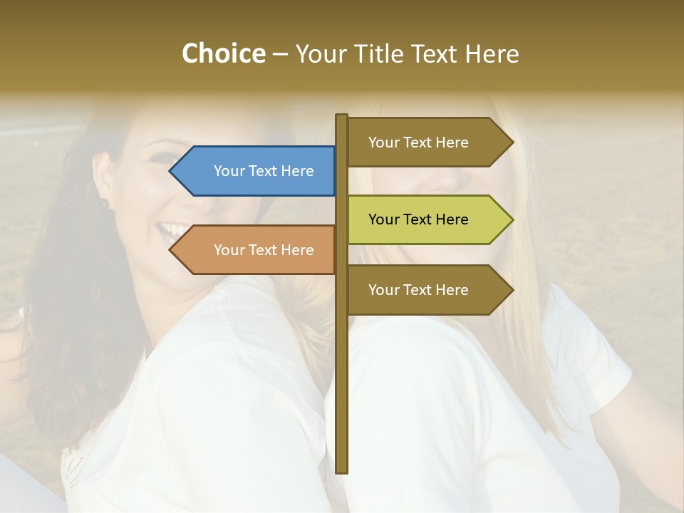 Girlfriends On The Beach PowerPoint Template