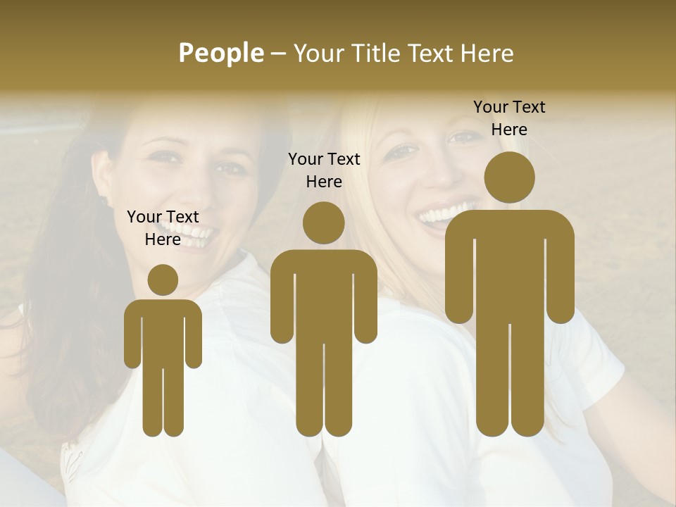 Girlfriends On The Beach PowerPoint Template